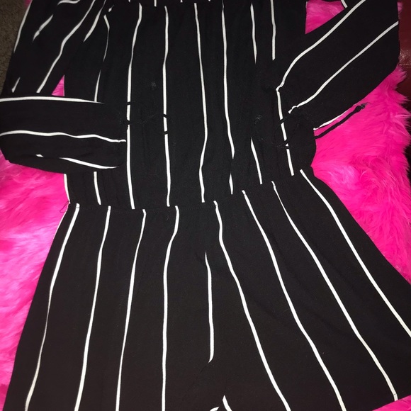 Kendall and Kylie black & white striped romper - Picture 2 of 5